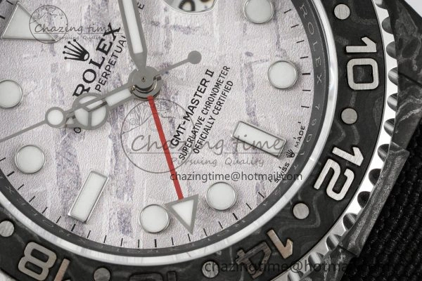 GMT Carbon DIWF Best Edition Meteorite Dial on Black Nylon Strap SA3186 CHS