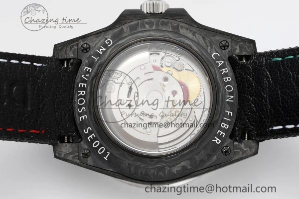 GMT Carbon DIWF Best Edition Meteorite Dial on Black Nylon Strap SA3186 CHS