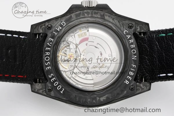 GMT Carbon DIWF Best Edition Meteorite Dial on Black Nylon Strap SA3186 CHS