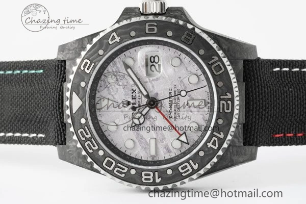 GMT Carbon DIWF Best Edition Meteorite Dial on Black Nylon Strap SA3186 CHS