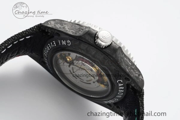GMT Carbon DIWF Best Edition Meteorite Dial on Black Nylon Strap SA3186 CHS