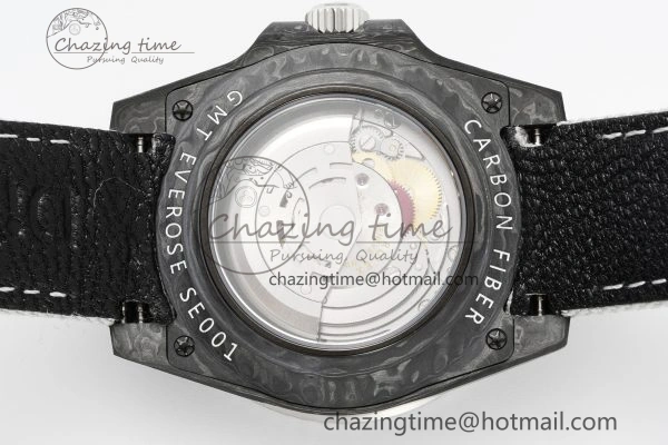 GMT Carbon DIWF Best Edition Meteorite Dial on White Nylon Strap SA3186 CHS