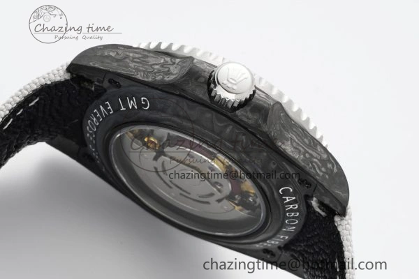 GMT Carbon DIWF Best Edition Meteorite Dial on White Nylon Strap SA3186 CHS