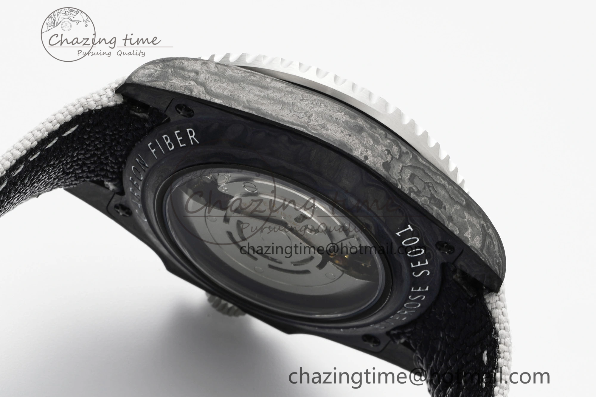 GMT Carbon DIWF Best Edition Meteorite Dial on White Nylon Strap SA3186 CHS