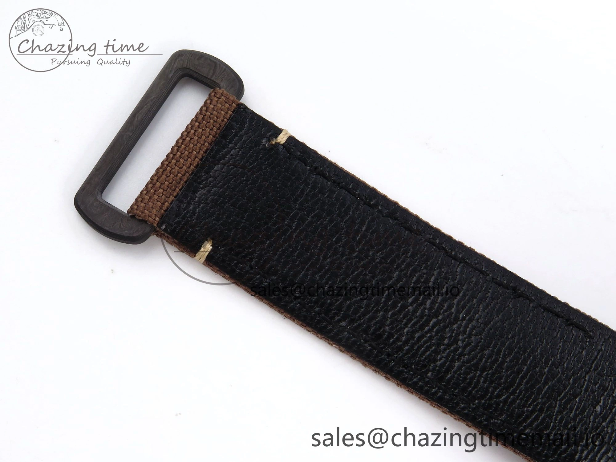 GMT Carbon DIWF Best Edition Yellow Roman Dial on Brown Nylon Strap SA3285 CHS V2