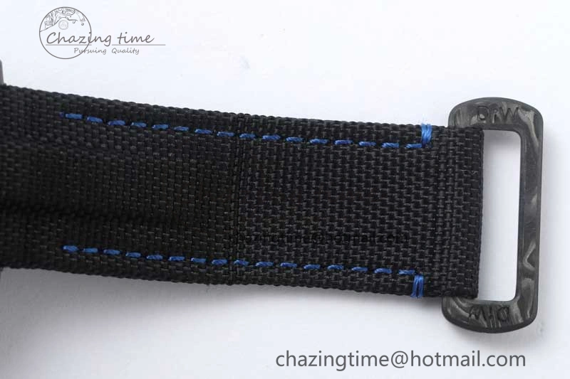 GMT DIW Carbon V6F 1:1 Best Edition Black Blue Black Dial on Black Nylon Strap VR3186 CHS