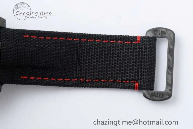 GMT DIW Carbon V6F 1:1 Best Edition Black Red Black Dial on Black Nylon Strap VR3186 CHS