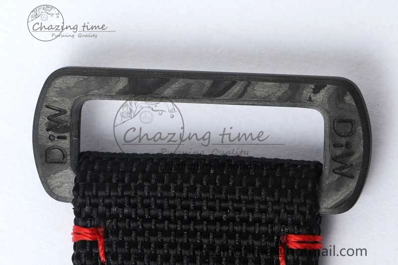 GMT DIW Carbon V6F 1:1 Best Edition Black Red Black Dial on Black Nylon Strap VR3186 CHS