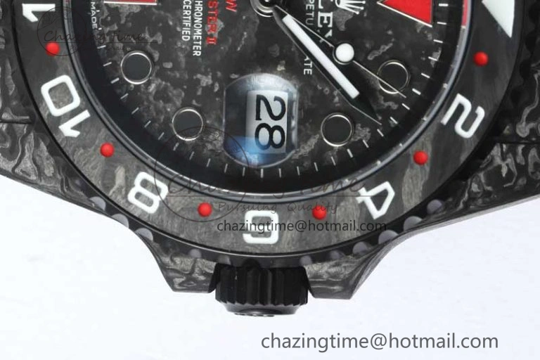 GMT DIW Carbon V6F 1:1 Best Edition Black Red Black Dial on Black Nylon Strap VR3186 CHS