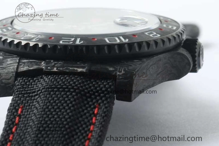GMT DIW Carbon V6F 1:1 Best Edition Black Red Black Dial on Black Nylon Strap VR3186 CHS