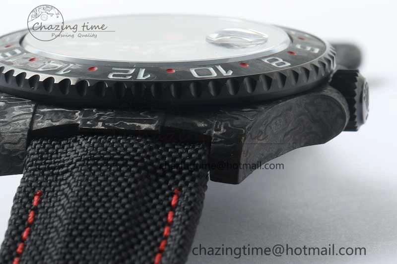 GMT DIW Carbon V6F 1:1 Best Edition Black Red Black Dial on Black Nylon Strap VR3186 CHS