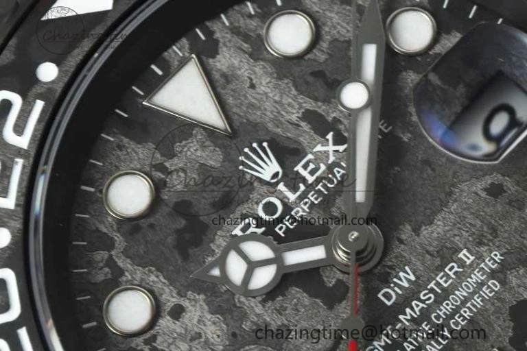 GMT DIW Carbon V6F 1:1 Best Edition Black White Black Dial on Black Nylon Strap VR3186 CHS