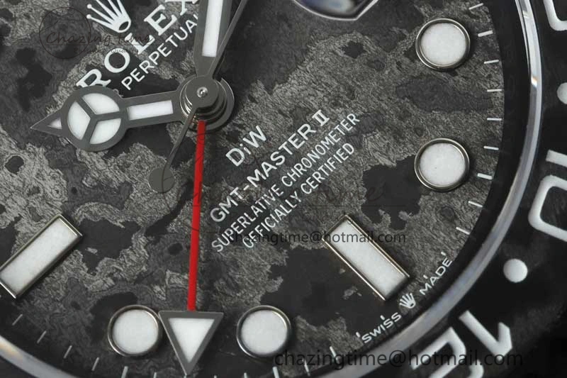 GMT DIW Carbon V6F 1:1 Best Edition Black White Black Dial on Black Nylon Strap VR3186 CHS