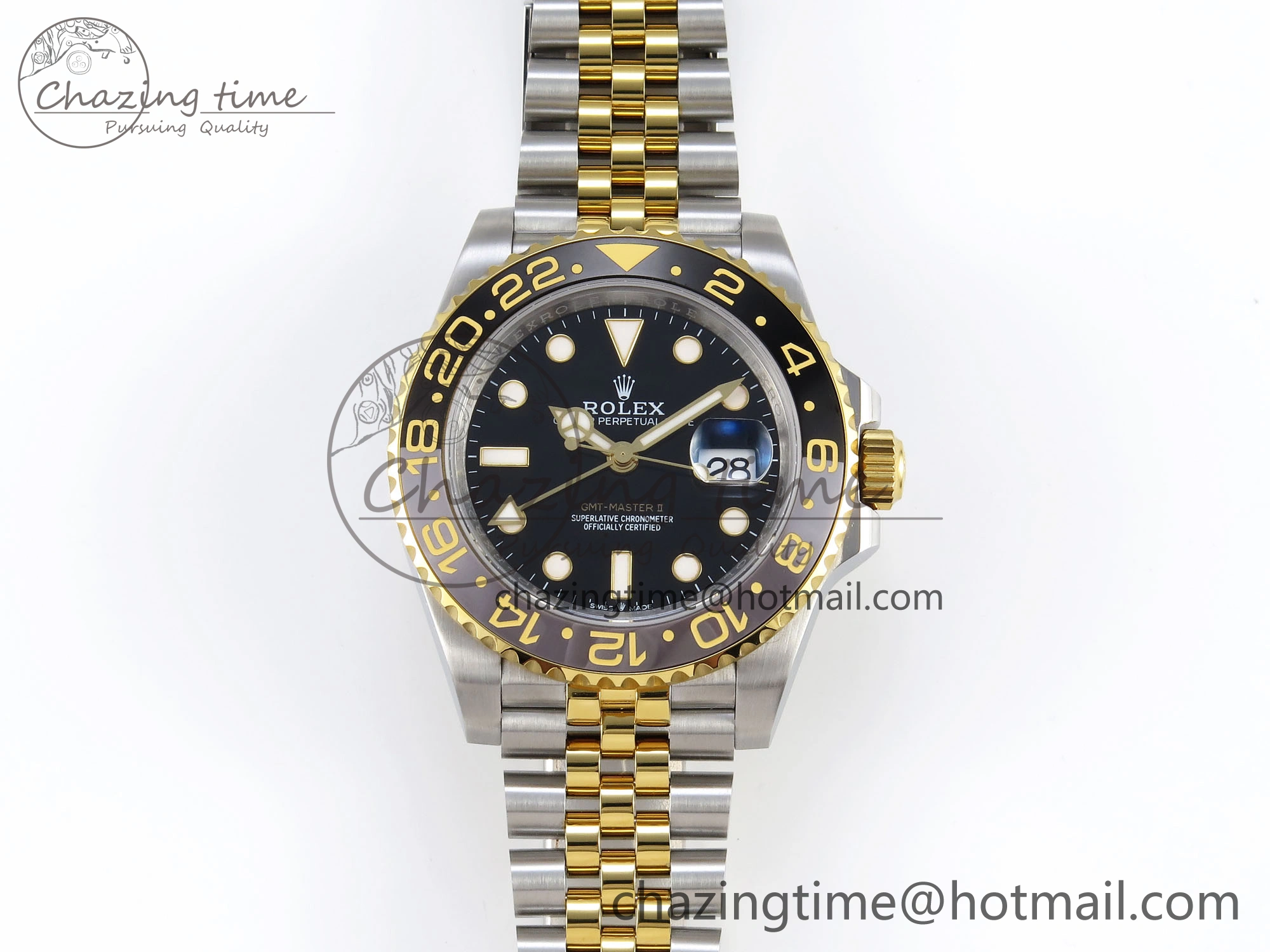 GMT MASTER II 126713 904L SS APF 1:1 BEST EDITION BLACK DIAL ON JUBILEE BRACELET VR3285 CHS