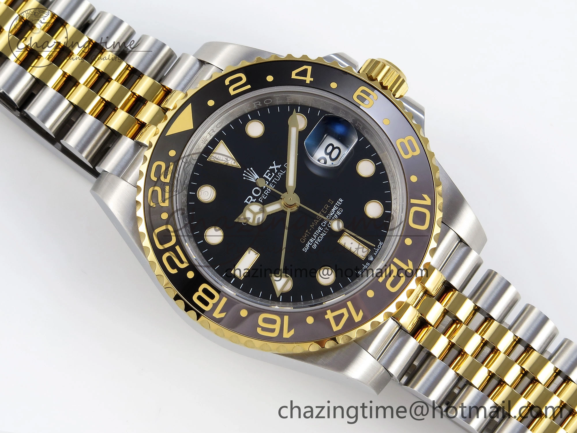GMT MASTER II 126713 904L SS APF 1:1 BEST EDITION BLACK DIAL ON JUBILEE BRACELET VR3285 CHS