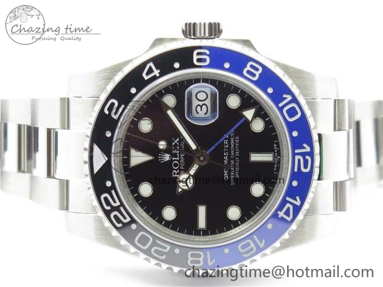 GMT Master II 116710 BLNR Black Blue Ceramic 316L Steel Bp Maker 1:1 Best Edition on SS Bracelet SA3285