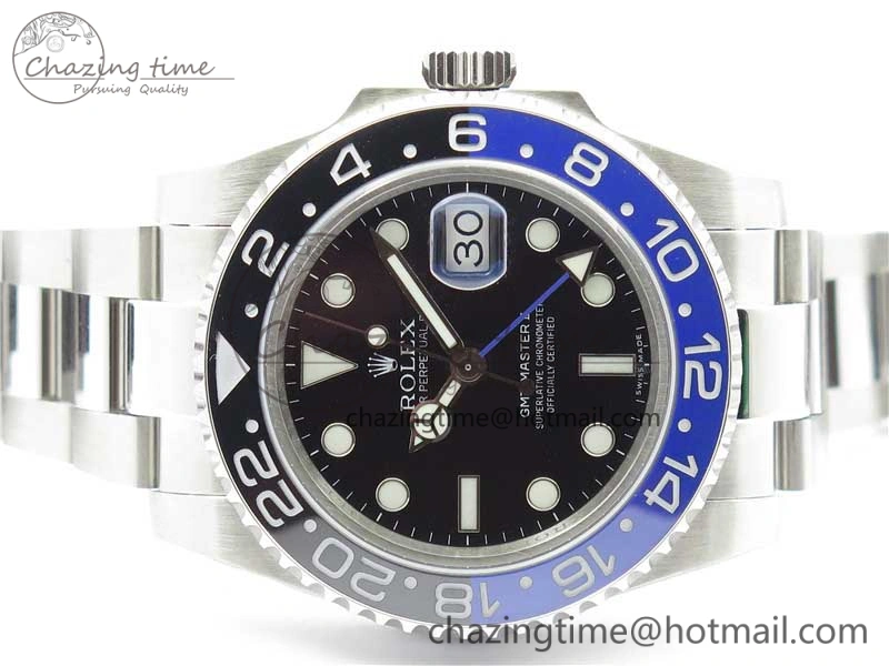 GMT Master II 116710 BLNR Black Blue Ceramic 316L Steel Bp Maker 1:1 Best Edition on SS Bracelet SA3285