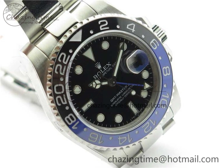 GMT Master II 116710 BLNR Black Blue Ceramic 316L Steel Bp Maker 1:1 Best Edition on SS Bracelet SA3285