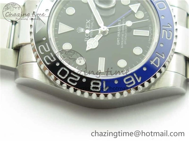GMT Master II 116710 BLNR Black Blue Ceramic 316L Steel Bp Maker 1:1 Best Edition on SS Bracelet SA3285
