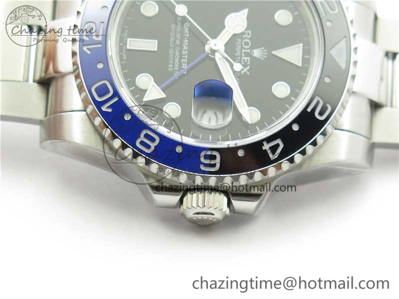 GMT Master II 116710 BLNR Black Blue Ceramic 316L Steel Bp Maker 1:1 Best Edition on SS Bracelet SA3285
