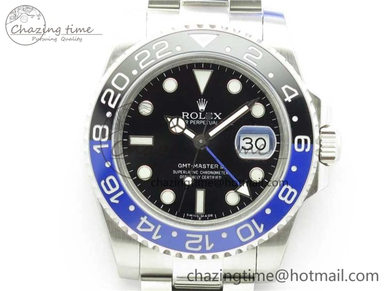 GMT Master II 116710 BLNR Black Blue Ceramic 316L Steel Bp Maker 1:1 Best Edition on SS Bracelet SA3285