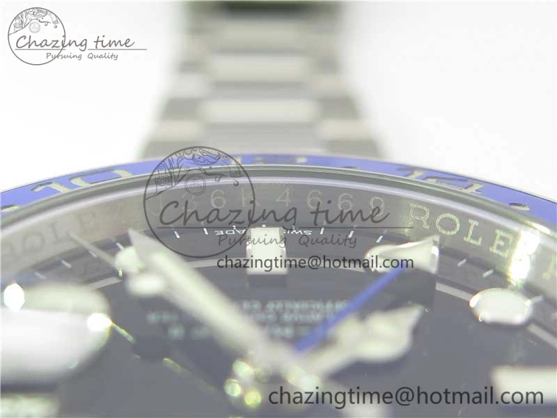 GMT-Master II 116710 BLNR Black Blue Ceramic 904L Steel 1:1 Noob Best Edition A3186 V10 (Correct Hand Stack)