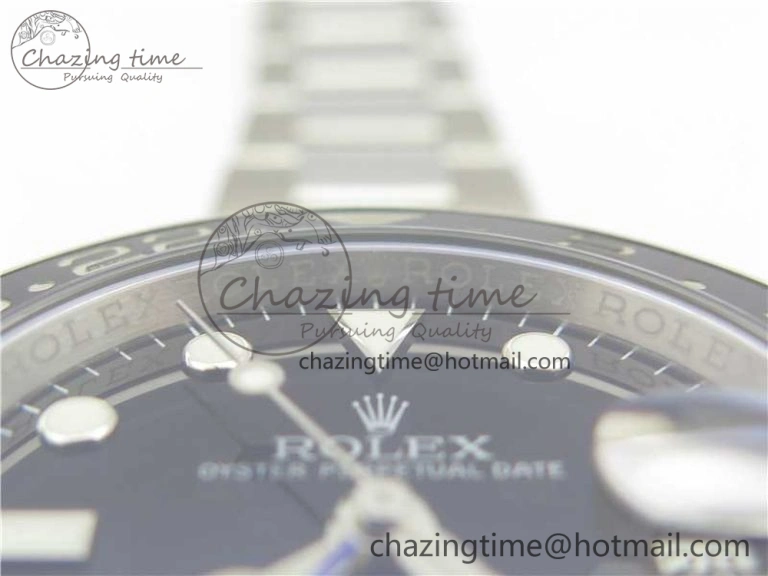 GMT-Master II 116710 BLNR Black Blue Ceramic 904L Steel 1:1 Noob Best Edition A3186 V10 (Correct Hand Stack)