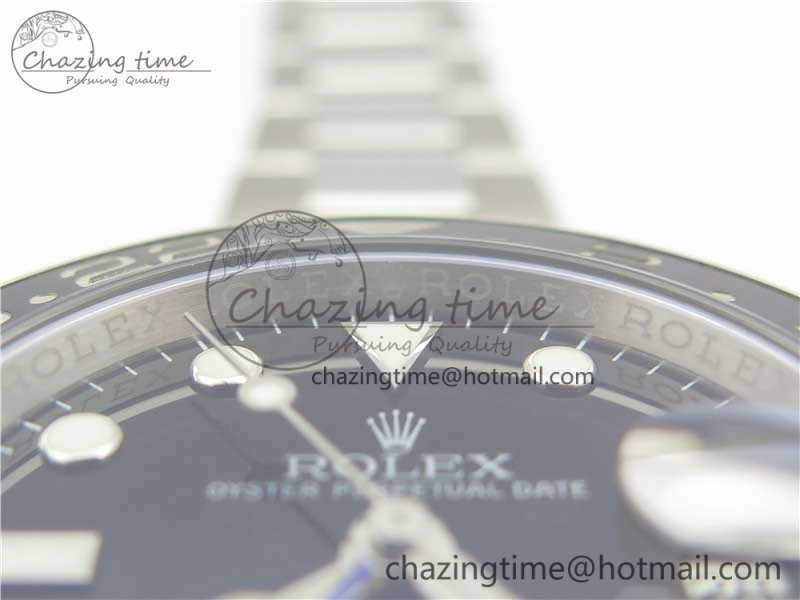 GMT-Master II 116710 BLNR Black Blue Ceramic 904L Steel 1:1 Noob Best Edition A3186 V10 (Correct Hand Stack)