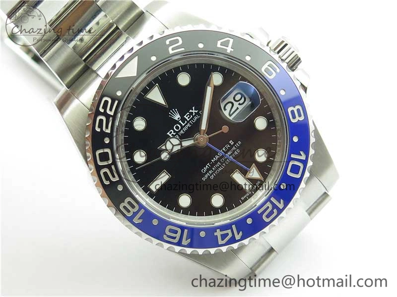 GMT-Master II 116710 BLNR Black Blue Ceramic 904L Steel ARF 1:1 Best Edition SH3186 CHS