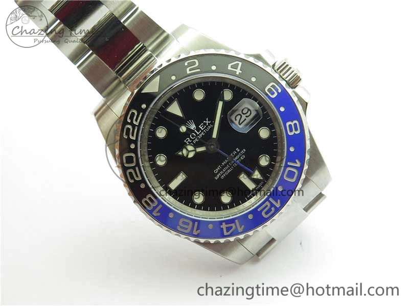 GMT-Master II 116710 BLNR Black Blue Ceramic 904L Steel Noob 1:1 Best Edition SA3186 CHS V11