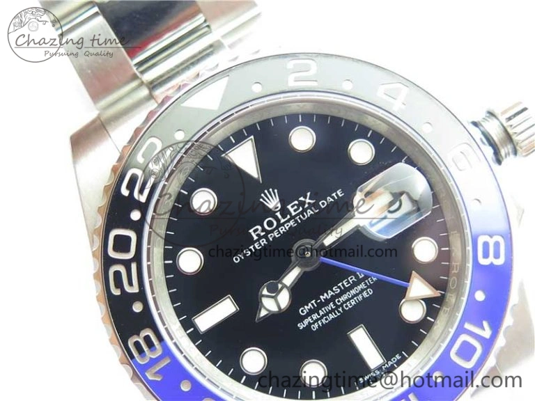 GMT-Master II 116710 BLNR Black Blue Ceramic 904L Steel Noob 1:1 Best Edition SA3186 CHS V11