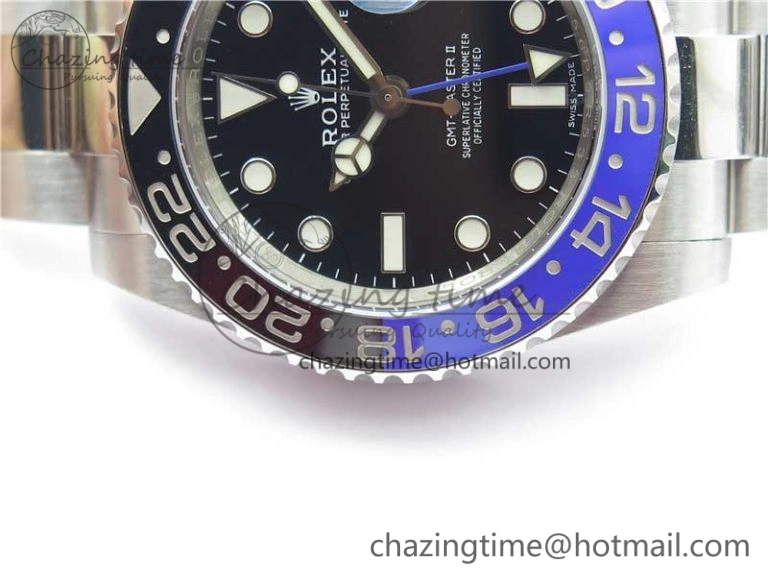 GMT-Master II 116710 BLNR Black Blue Ceramic 904L Steel Noob 1:1 Best Edition SA3186 CHS V11