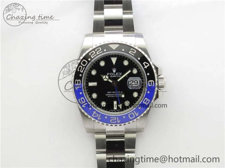 GMT-Master II 116710 BLNR Black Blue Ceramic 904L Steel Noob 1:1 Best Edition SA3186 CHS V11