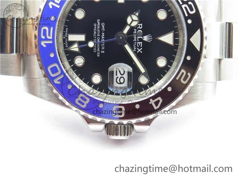 GMT-Master II 116710 BLNR Black Blue Ceramic 904L Steel Noob 1:1 Best Edition SA3186 CHS V11