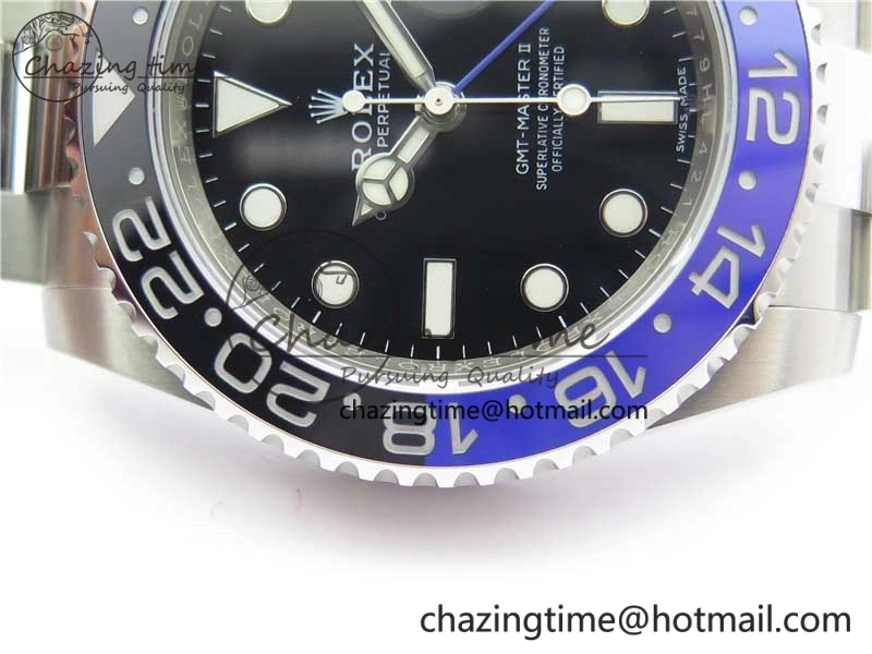 GMT-Master II 116710 BLNR Black Blue Ceramic 904L Steel V9F 1:1 Best Edition SA3186 CHS