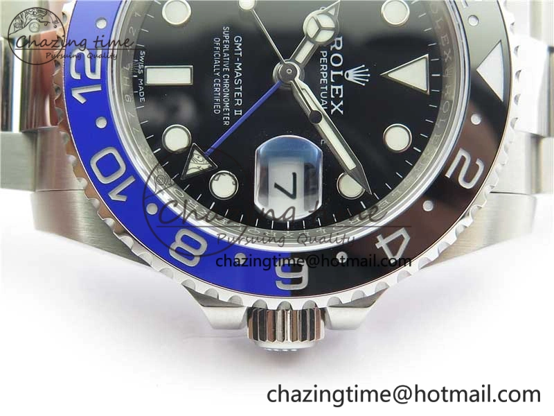 GMT-Master II 116710 BLNR Black Blue Ceramic 904L Steel V9F 1:1 Best Edition SA3186 CHS