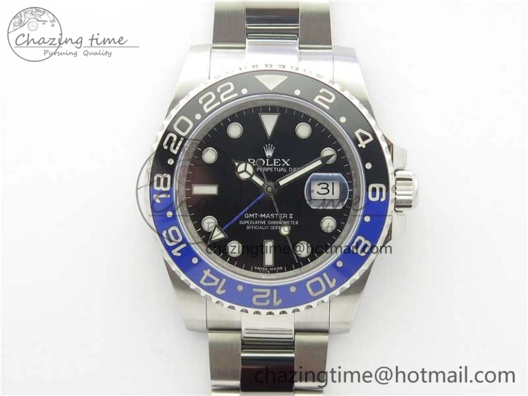 GMT-Master II 116710 BLNR Black Blue Ceramic 904L Steel VRF 1:1 Best Edition SA3186 CHS