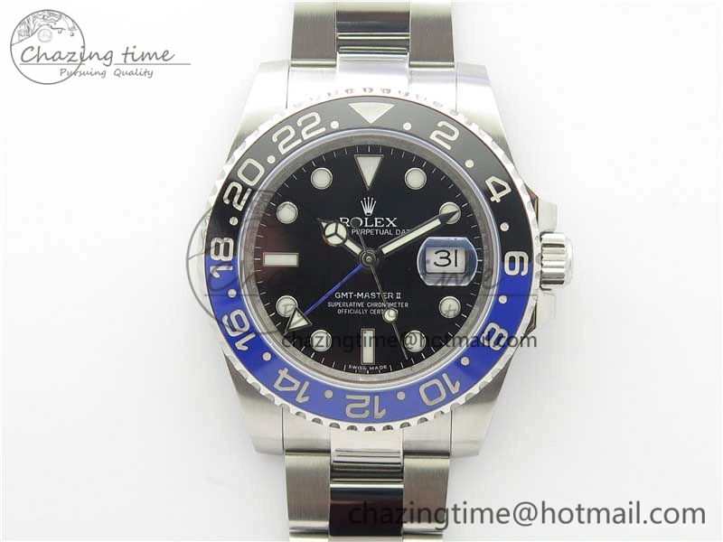 GMT-Master II 116710 BLNR Black Blue Ceramic 904L Steel VRF 1:1 Best Edition SA3186 CHS