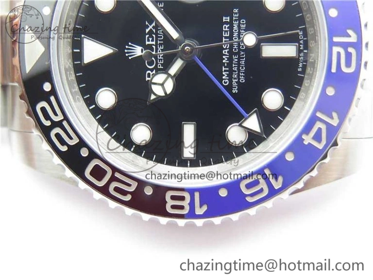 GMT-Master II 116710 BLNR Black Blue Ceramic 904L Steel VRF 1:1 Best Edition SA3186 CHS