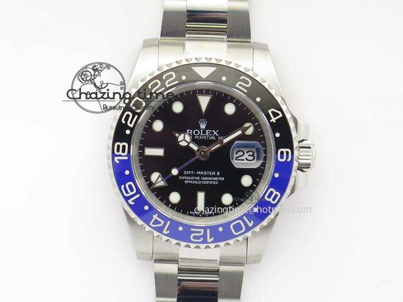 GMT-Master II 116710 BLNR Black Blue Ceramic JF Best Edition On SS Bracelet A2836 V2