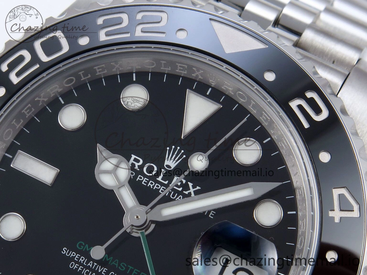 GMT Master II 116710 GRNR QF+ 1:1 Best Edition 904L Steel Black Dial on SS Bracelet SH3285