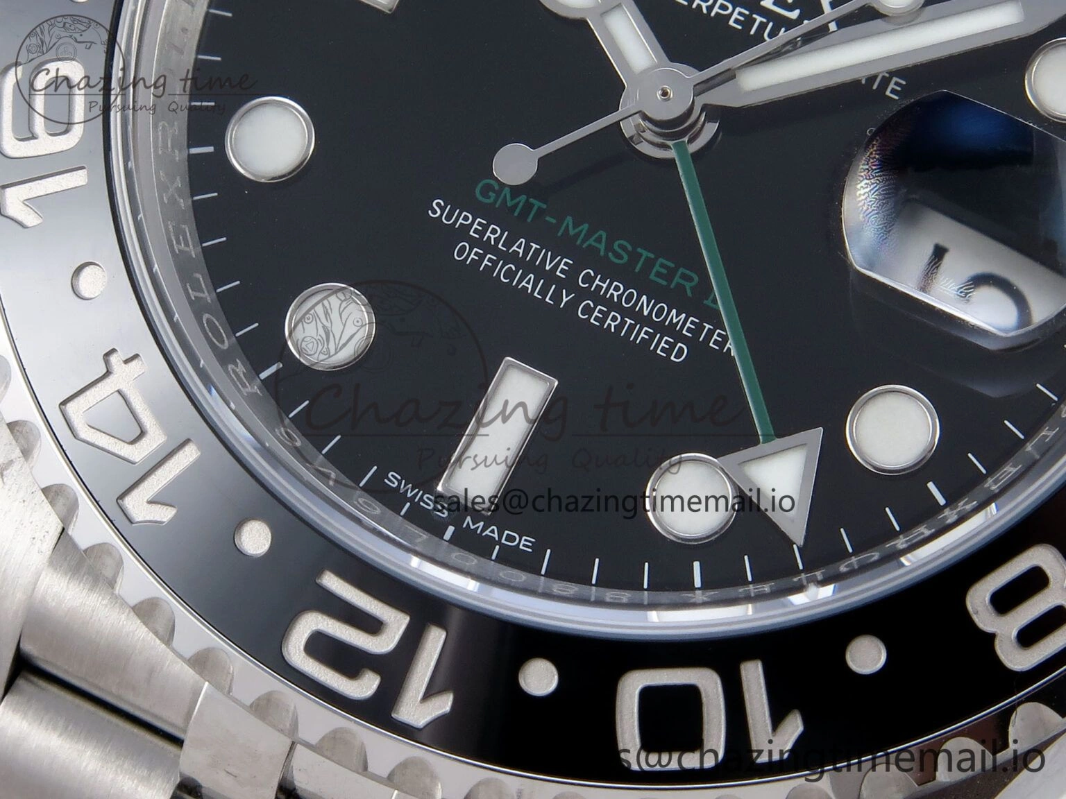 GMT Master II 116710 GRNR QF+ 1:1 Best Edition 904L Steel Black Dial on SS Bracelet SH3285
