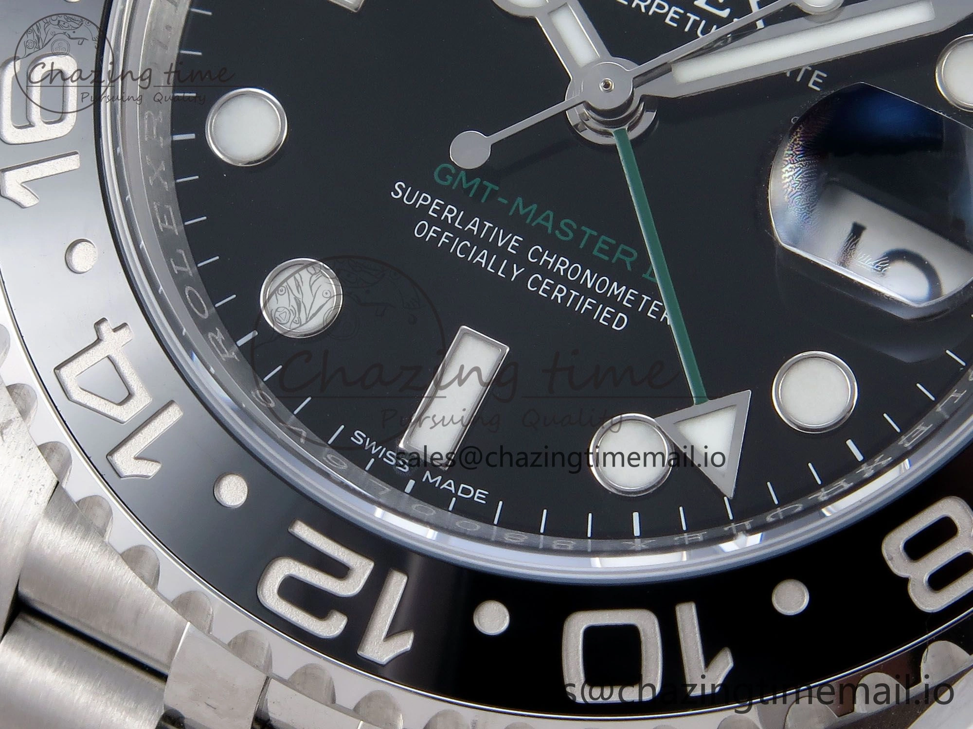 GMT Master II 116710 GRNR QF+ 1:1 Best Edition 904L Steel Black Dial on SS Bracelet SH3285