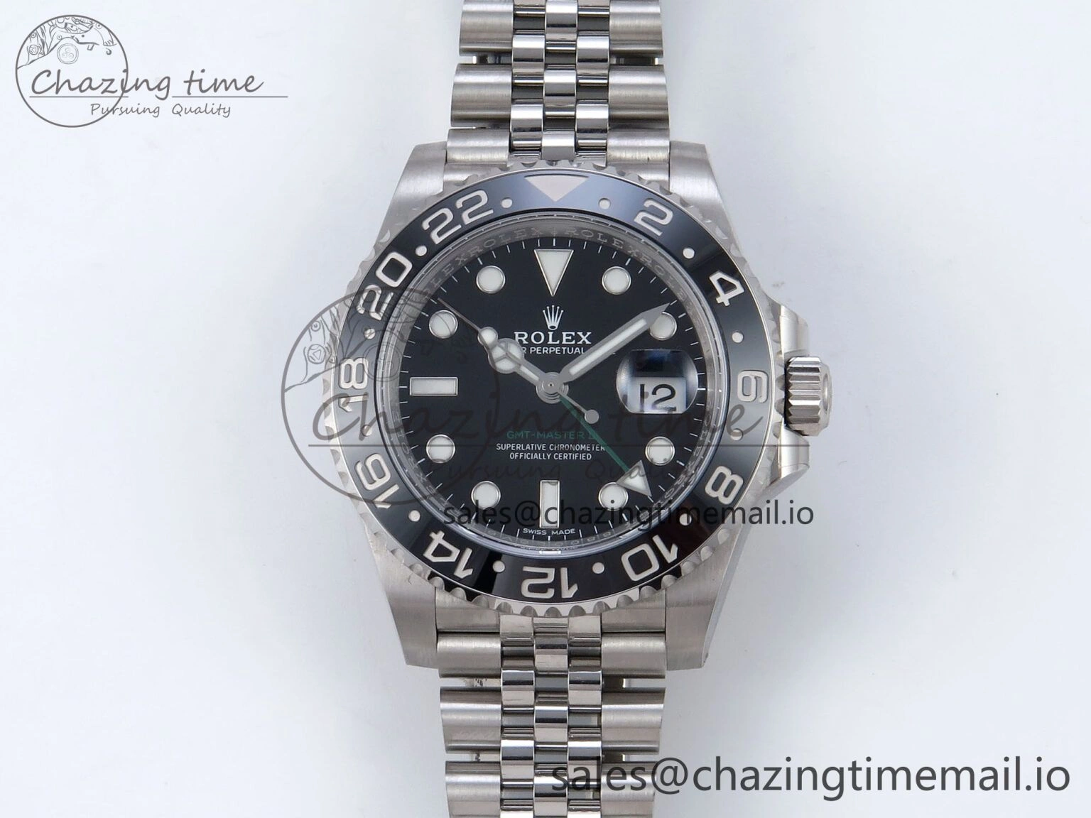 GMT Master II 116710 GRNR QF+ 1:1 Best Edition 904L Steel Black Dial on SS Bracelet SH3285