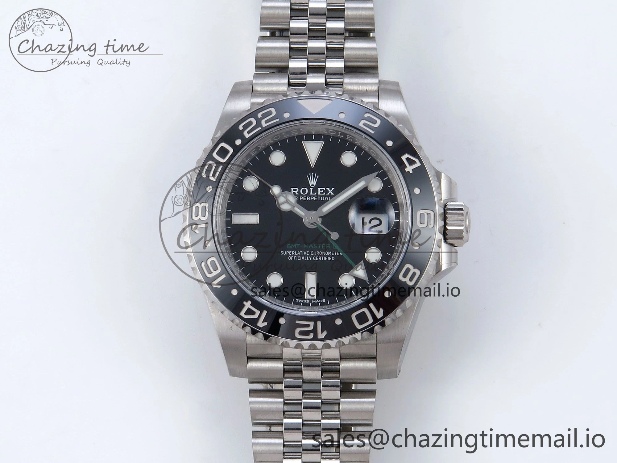 GMT Master II 116710 GRNR QF+ 1:1 Best Edition 904L Steel Black Dial on SS Bracelet SH3285