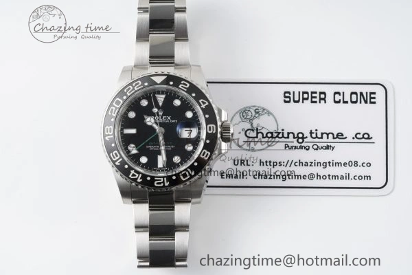 GMT Master II 116710 LN 904L SS C+F 1:1 Best Edition Black Dial on Oyster Bracelet VR3285 CHS