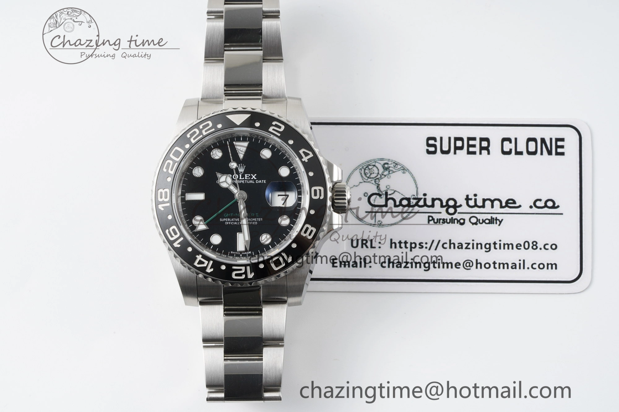 GMT Master II 116710 LN 904L SS C+F 1:1 Best Edition Black Dial on Oyster Bracelet VR3285 CHS