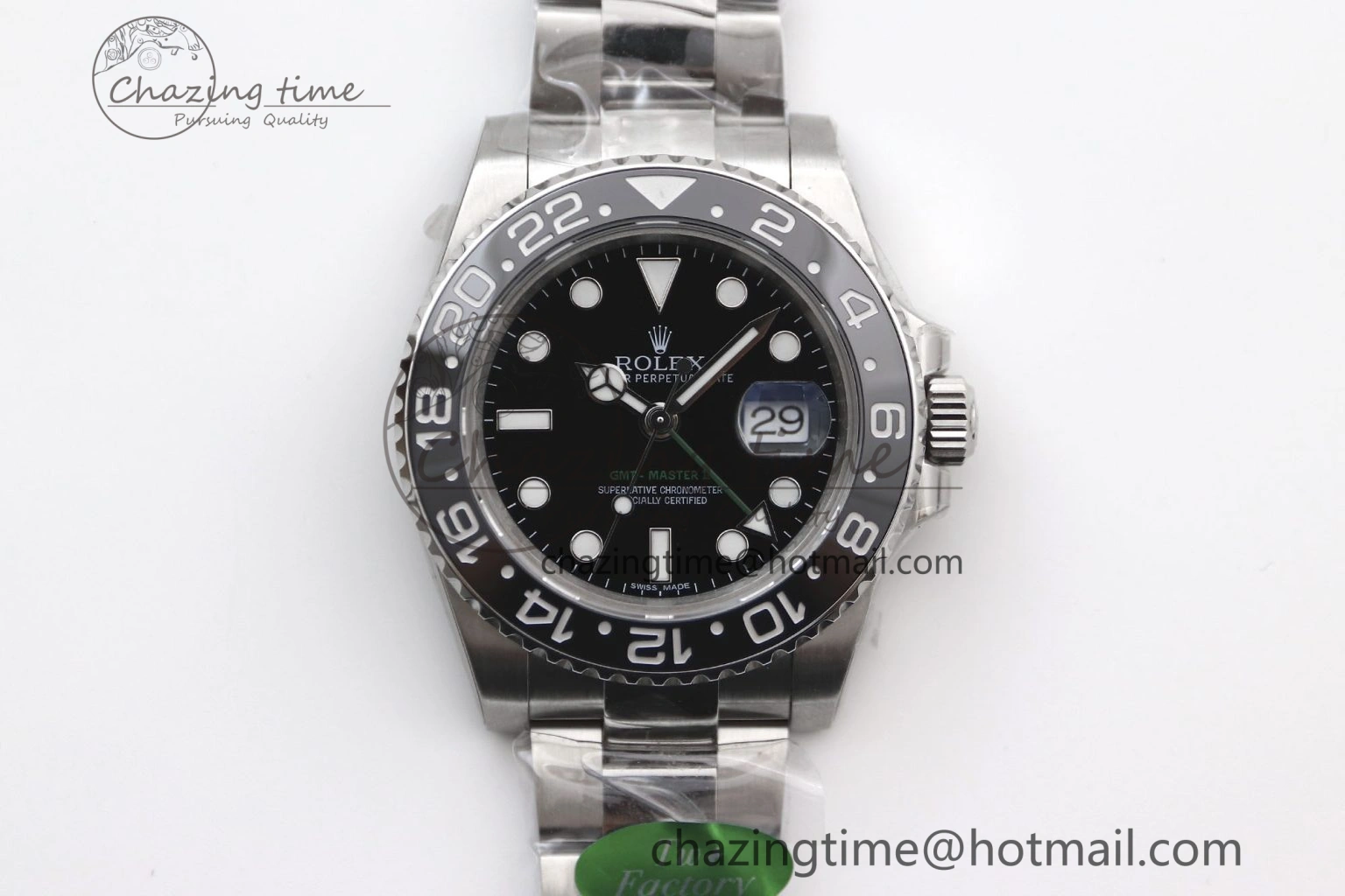 GMT Master II 116710 LN 904L SS TW+ Best Edition on Oyster Bracelet VR3186 CHS