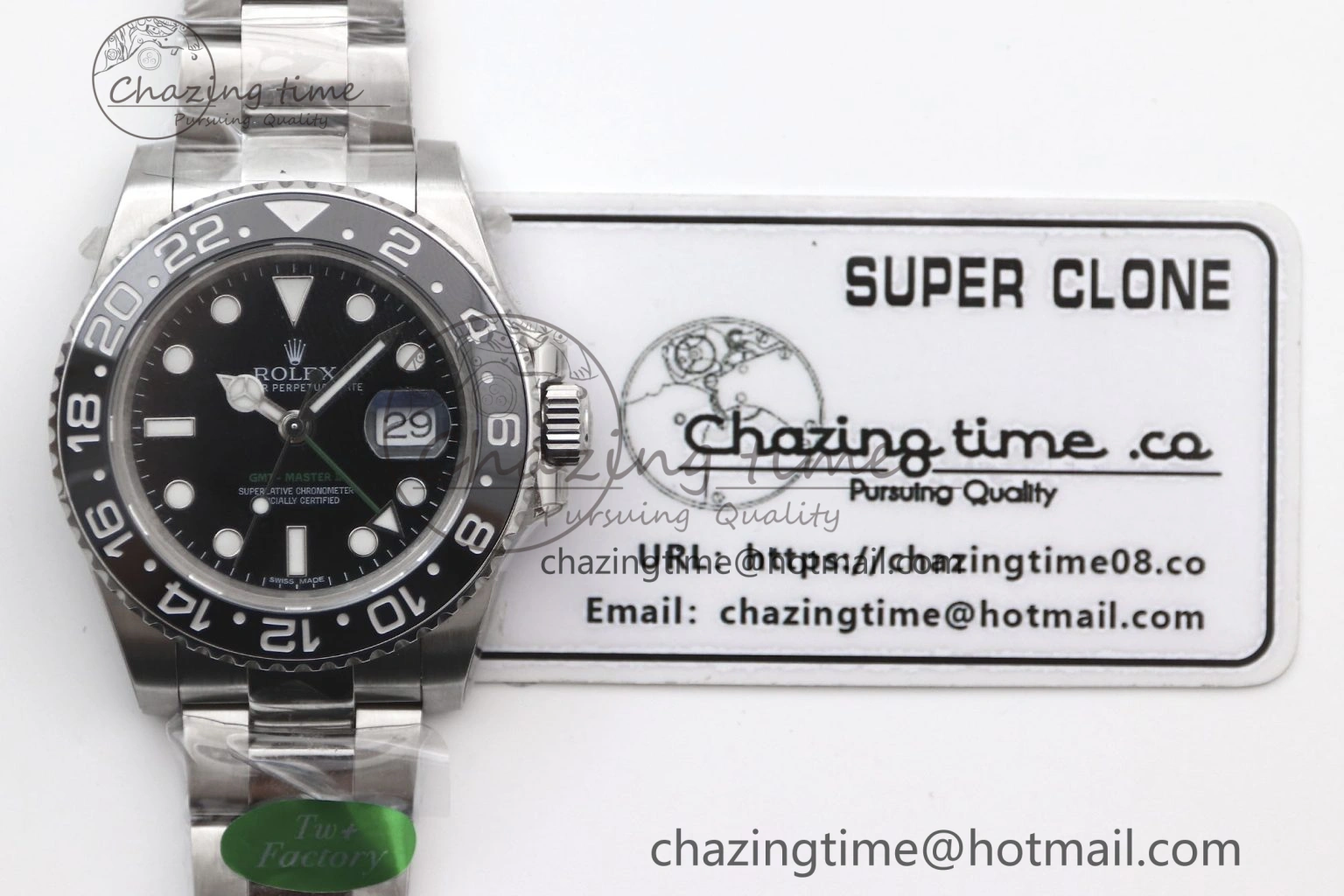 GMT Master II 116710 LN 904L SS TW+ Best Edition on Oyster Bracelet VR3186 CHS