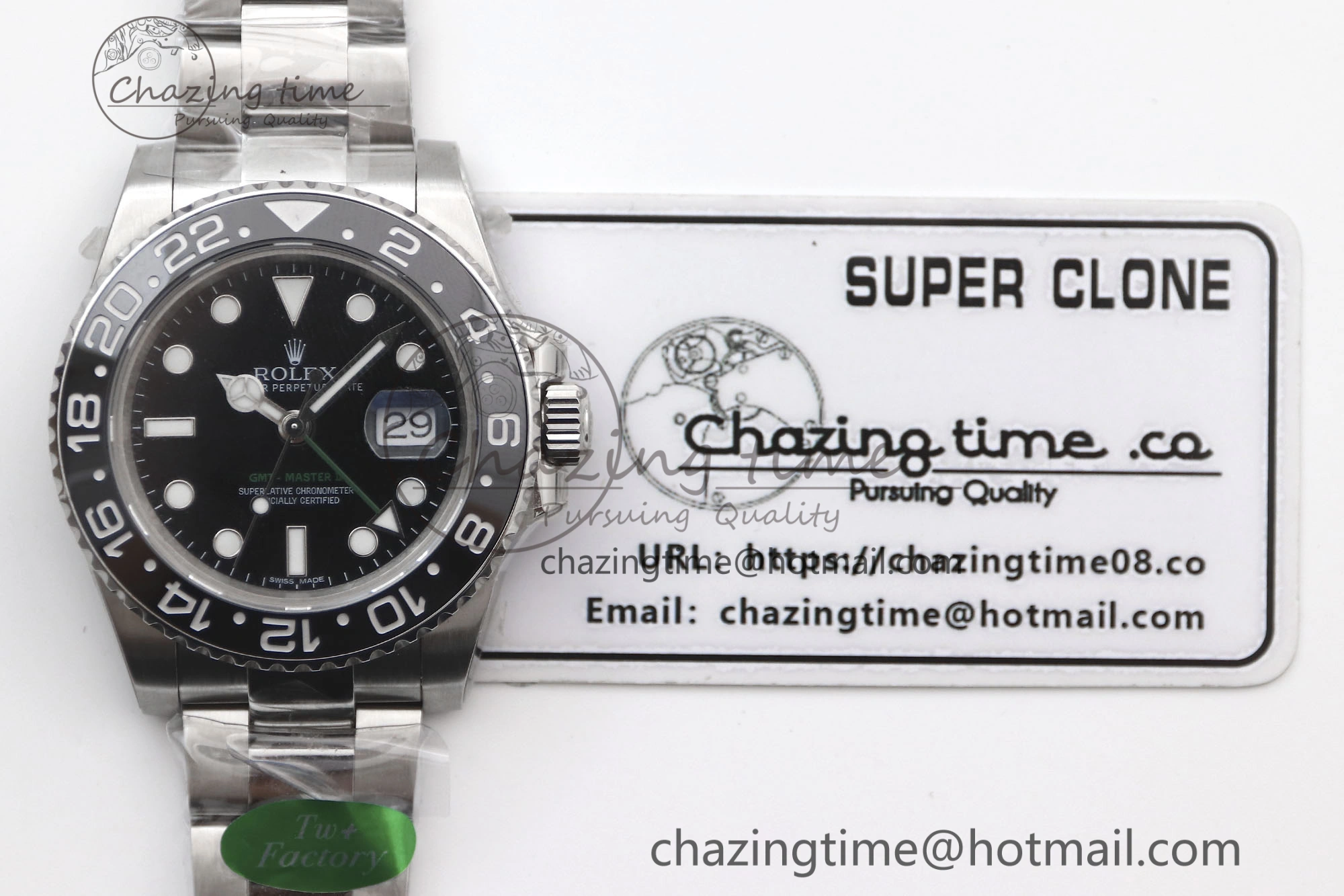 GMT Master II 116710 LN 904L SS TW+ Best Edition on Oyster Bracelet VR3186 CHS